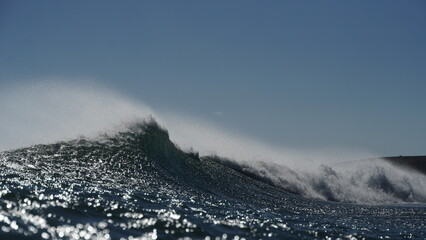 big waves breaking very hard