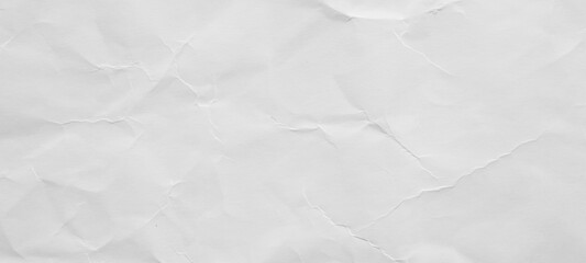 Abstract white crumpled and creased recycle paper texture background
