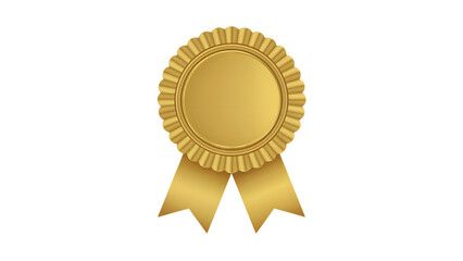 Elegant gold award ribbon, perfect for celebrating achievement and success