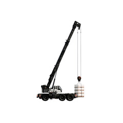 Mobile Crane Lifting a Package - Industrial Construction Equipment