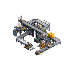 Automated Conveyor Belt System for Warehouse Logistics and Distribution