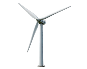 Wind turbine renewable energy clean energy electricity generation sustainable eco friendly white isolated modern technology. Wind turbine for renewable energy generation clean electricity