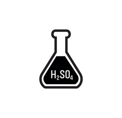 Laboratory glass with H2SO4	