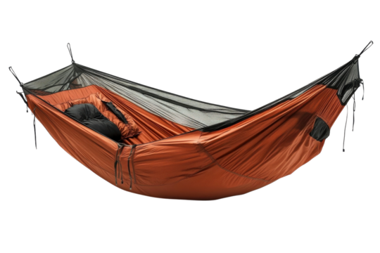 Hammock designed for camping with built-in bug netting offers comfort and protection in outdoor settings