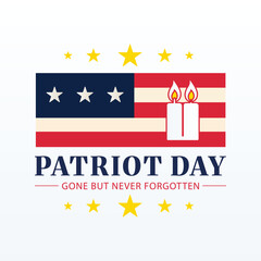 Patriot Day Never Forgotten Memorial Illustration