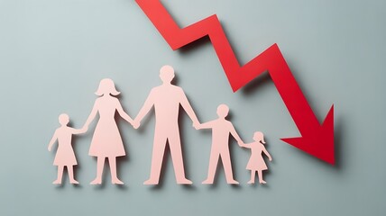 White human population fall, fertility decline.