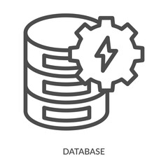 Database Icon Line Style. Design Vector Illustration