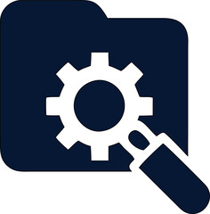 Gear symbol setting icon vector. cog wheel Represents adjustment, setup, and configuration. Ideal for IT and tech-based designs.