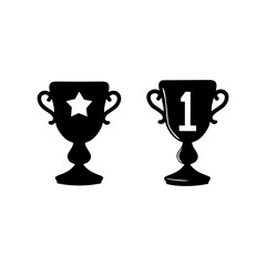 trophy cup isolated on white