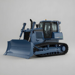 Blue bulldozer work machine