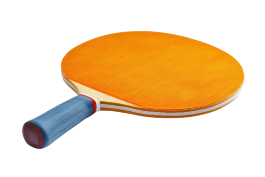 Funny illustration of a table tennis racket showcasing vibrant colors and whimsical design, perfect for humorous sports-themed decor or designs