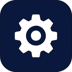 High quality vector gear symbol representing setup, maintenance, and configuration tools. Perfect for digital interfaces, UI kits, and software platforms.