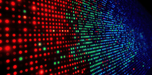 Obraz premium Led pixel display red green blue light screen glow with vibrant mood