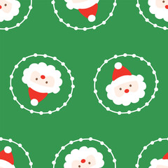 Santa Claus seamless pattern design for background, wallpaper, textile design, fabric, card, wrapping paper, carpet, notebook, diary cover, blanket, blanket for kids, decorative and etc.