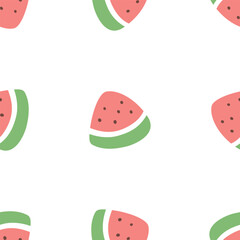 Watermelon seamless pattern design for background, wallpaper, textile design, fabric, card, wrapping paper, carpet, notebook, diary cover, blanket, blanket for kids, decorative and etc.