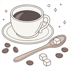 Coffee vector, Coffee design, Coffee concept, Coffee post, Coffee cartoon ,Coffee icon, Coffee template, Coffee art, Coffee topics, Coffee doodle,