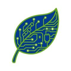 turtle with leaf symbolizing sustainable technology