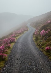 霧の彼方へ続く道