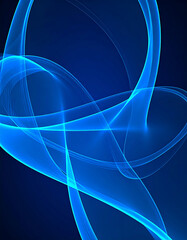 Abstract blue flowing lines design