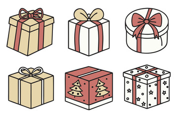 set of colorful gift boxes