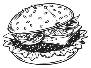 fast food hamburger
