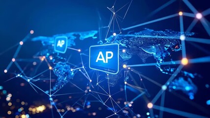 Abstract digital world map network connection concept for global business expansion - Powered by Adobe