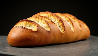 Freshly Baked Bread with Distinctive Crust and Soft Interior