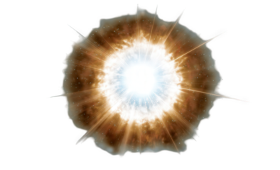 Bright Cosmic Explosion with Golden and White Light