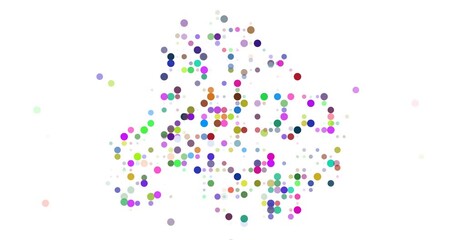 Dynamic Antarctica Silhouette Formed By Circles