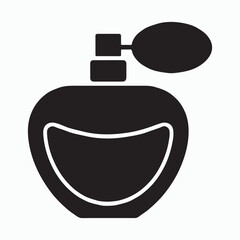 Obraz premium Perfume Bottle Solid Icon Beauty Symbol