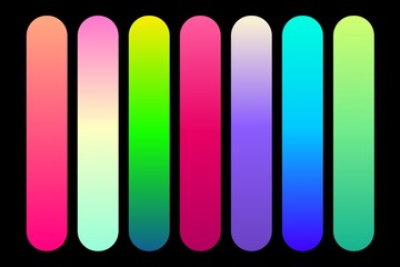 Gradient Color Bars on Black Background Abstract Design Modern Art