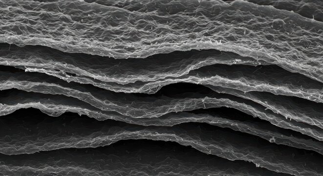 Detailed Graphene Oxide Sheets Under Electron Microscope for Scientific Research

