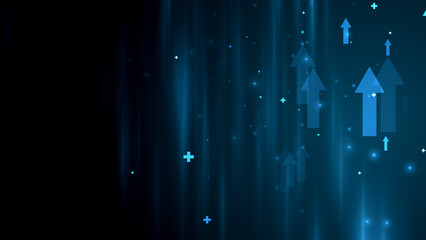 Business Growth and Technology Digital Advancement Corporate Particles Background