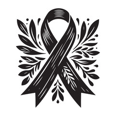 Ribbon Label Emblem Retro Silhouette