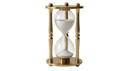 Elegant Brass Hourglass Time Sand Timer White Sand