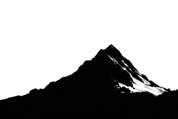 Snowy Mountain Peak at Night
