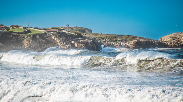 Power of the Sea on the Rocky Coast