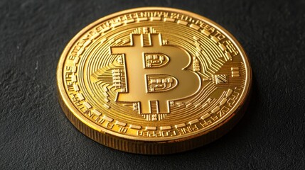 Single bitcoin coin displayed clearly to emphasize its role in modern finance and the cryptocurrency revolution