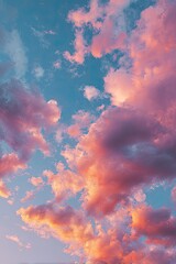 Stunning sunset cloudscape, vibrant colors