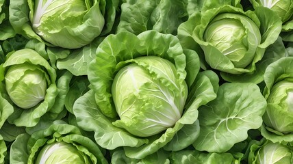Obraz premium Fresh green cabbage vegetables, cabbage vegetables background