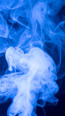 Blue smoke patterns abstract