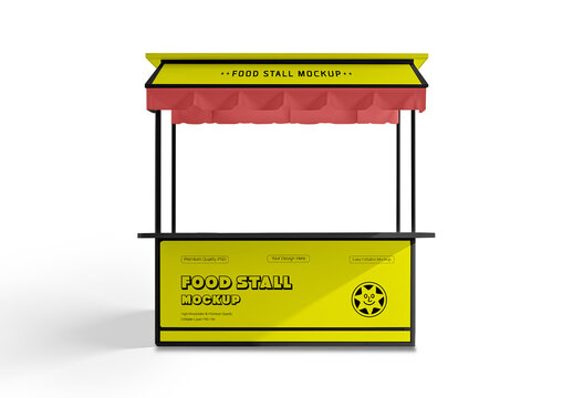 Street Vendor Food Stall Mockup PSD