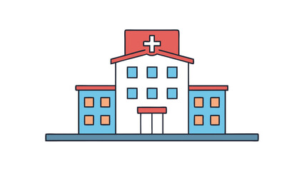 Fototapeta premium hospital building on white background.eps