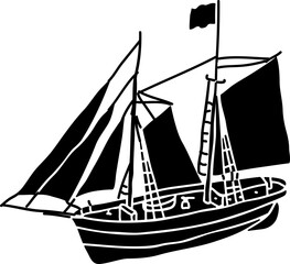 Ship and marine boat set water transport symbol. vessels for travel and transportation set of ship at sea, sail boats, yacht, passenger craft, cruiser and cargo ships Warship navy silhouettes set