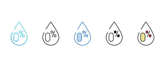 Alcohol Free icon design with white background stock illustration
