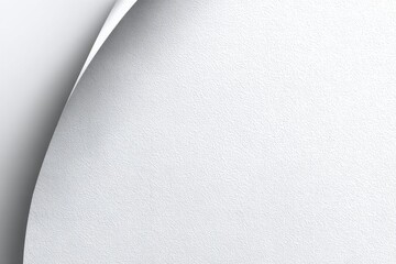 Close-up of a curved, creased sheet of white paper