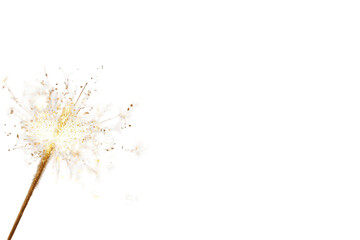 White And Gold Sparkler Burst Against Black Background