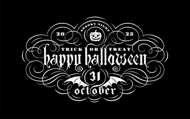 Halloween flourished frame