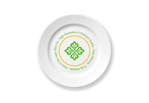 Top View Ceramic Plates Mockups