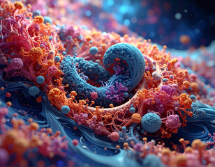 Abstract colorful swirling design